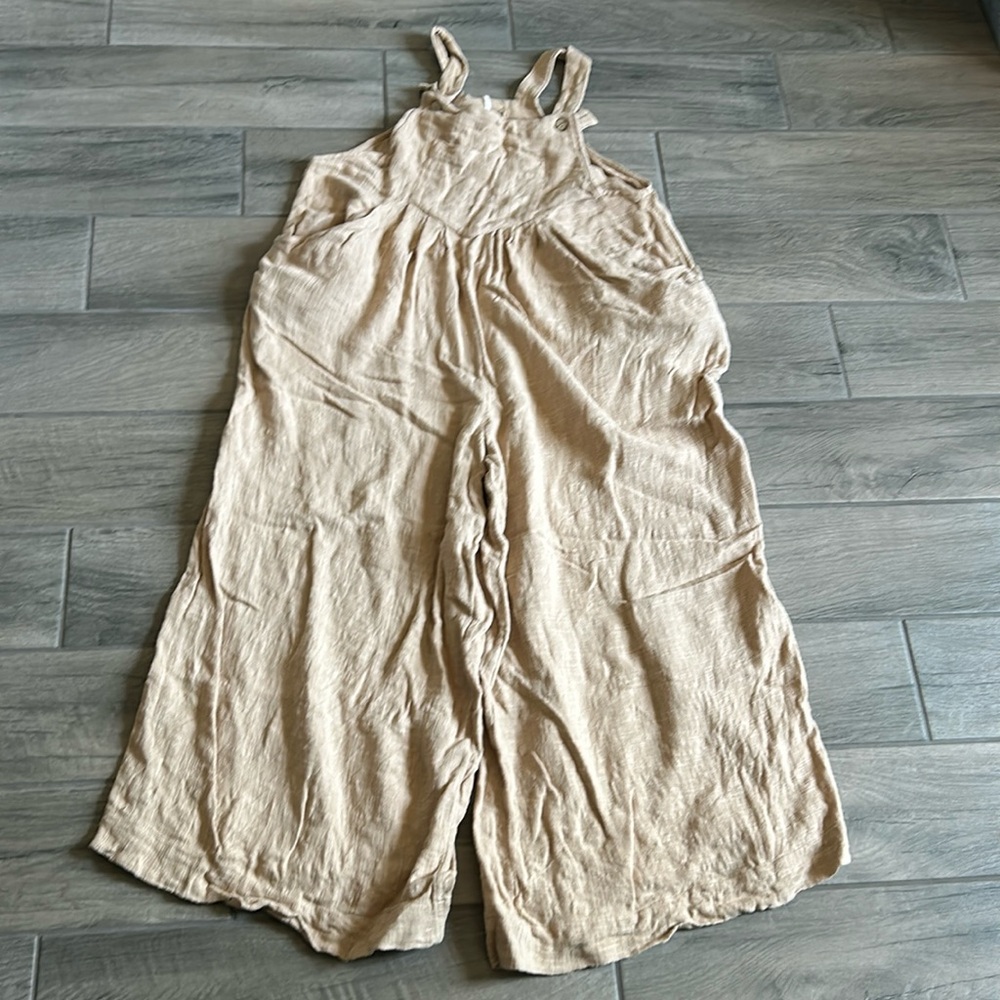 Free People Cream Jumpsuit
